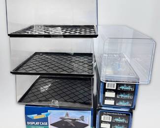 Seven Clear Display Cases