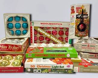 Shiny Brites, Vintage Ornaments, Christmas Lights