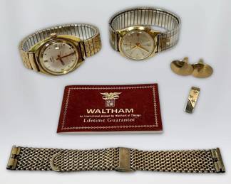 Mens Watches and 1 10  1 20 GoldFilled Jewelry One Waltham Red Wings Watch 