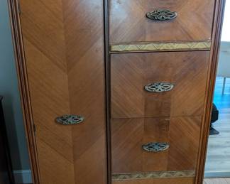 Vintage Cedar Lined Wardrobe
58" height 36" width 19" depth