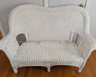 Wicker Loveseat 1990s
54" length
37" height
27" depth