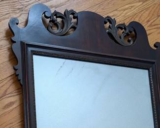Chippendale style framed mirror
Mahogany 
42" height 28 1/2" width
