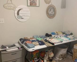 Baby clothing, toys and home decor