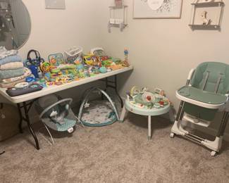 Baby equipment, and toys