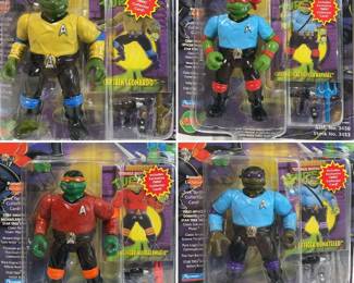 1994 Playmates Star Trek Teenage Mutant Ninja Turtles Carded Action Figures