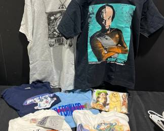 Vintage Tees Featuring Star Trek, Bud Light,  More. Some Single Stitch