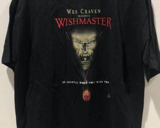 Rare Vintage 90s Wes Cravens Wishmaster 1997 Movie Promo TShirt Size XL