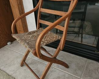 Handmade replica of a civil war era folding camp chair. Gorgeous craftsmanship