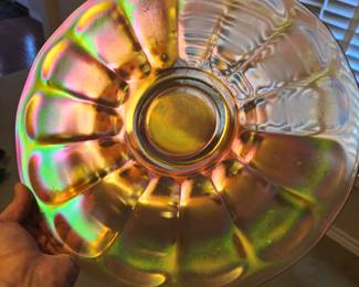 Carnival Glass footed platter