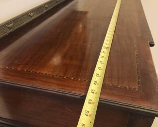 Inlaid wood on top. Excellent condition. A+