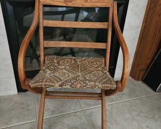 Handmade replica of a civil war era folding camp chair. Gorgeous craftsmanship 