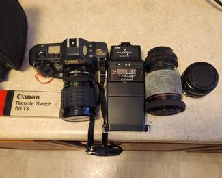 Canon T70 and accessories 