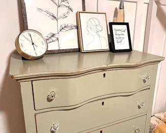 VINTAGE REFINISHED TALL BOY CHEST/DRESSER 