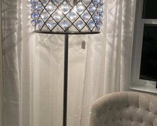 CUSTOM DESIGNED/MADE FLOOR LAMP WITH GLASS BALLS (EXTRA BALLS INCLUDED ) 