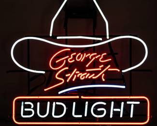  Bud Light Beer George Strait Neon Sign