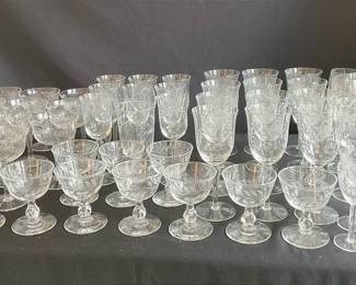 Etched Flowers And Vines Glasses