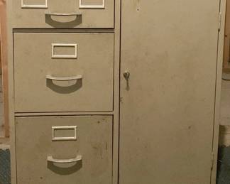 Vintage File Cabinet With Safe