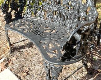 Black Outdoor Bench 
