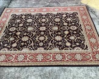Brown Floral Persian Rug