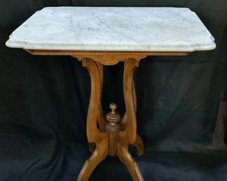 Rectangular Marble Top Side Table