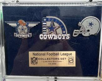 Set of (3) Limited Edition Texas Dallas Cowboys NFL Football Pins
