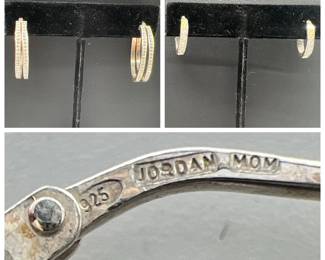 (2) Sets of Sparkling Sterling Silver Hoop Earrings
