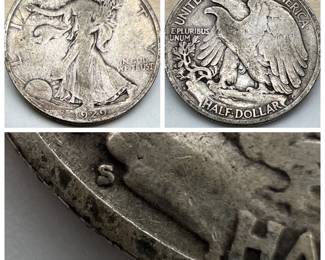 1929-S Walking Liberty Silver Half Dollar
