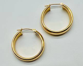 18K Gold Hoop Earrings
