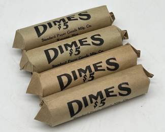 (4) Unsearched Rolls of Dimes
