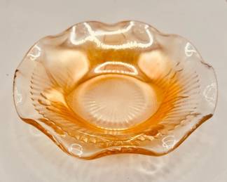 Ruffled Marigold Carnival Glass Dish
