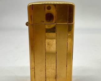 Vintage 22K KaratClad Scripto USA Pinstripe Butane Lighter
