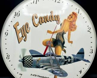 Eye Candy Pinup Girl Style Clock
