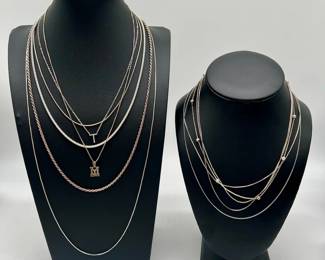 (11) Sterling Silver Necklaces
