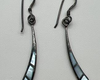 Sterling Silver Inlay Earrings
