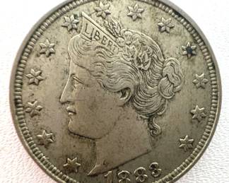 Stunning Barber 1883 Liberty V “No Cents” Nickel
