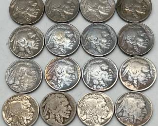 (24) Buffalo Nickels Early 1900s, Some Antiques
