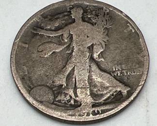 1919 Walking Liberty Silver Half Dollar Coin
