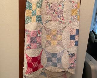 vintage quilt, not great condition