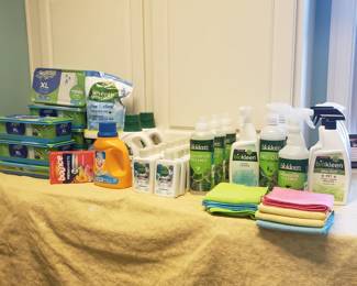 Lots of natural cleaning products