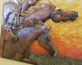 3D Large horse wall art. 