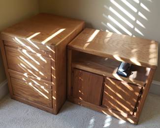 Matching file cabinet and small supply cabinet