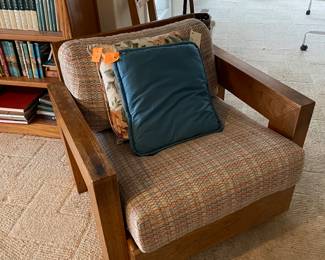mid century oak chair, we have 2
