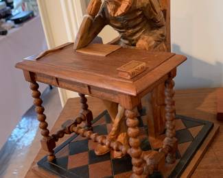 Very Well carved wood Cervante's figurine