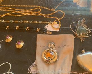 Fine jewelry,  14 kt, David Yurman pendant and bracelet