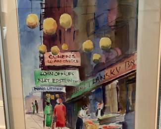Sig Gruenwald -Beale Street Art watercolor