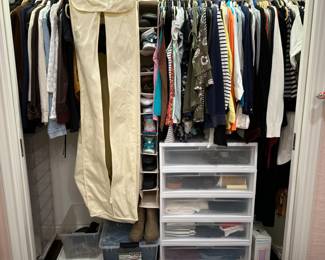 The storage shelving is sold.