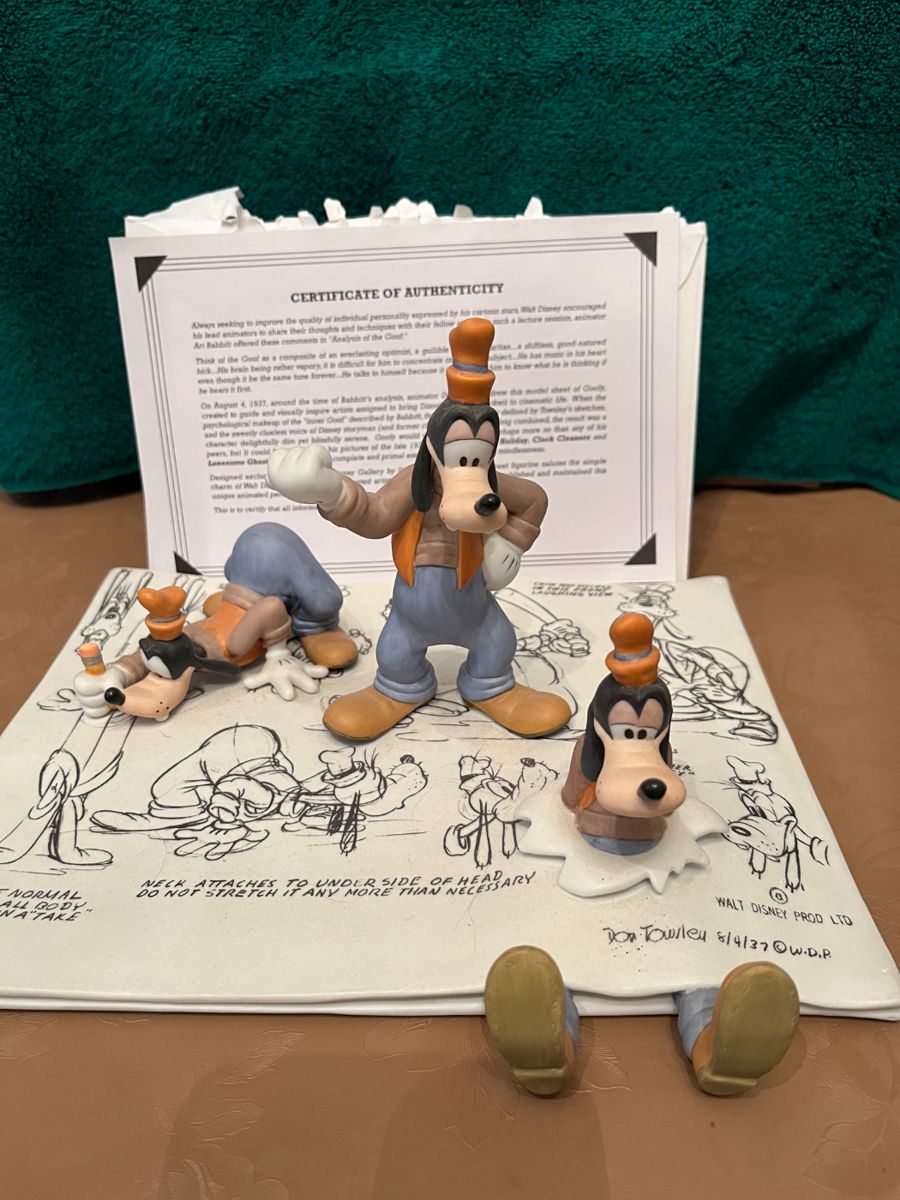 Limited edition Disney Goofy Model Sheet figural scene with COA