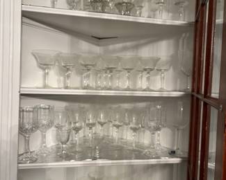 Crystal, glass, and stemware, several different styles and makes. All in excellent condition.