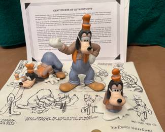 Limited edition Disney Goofy Model Sheet figural scene with COA