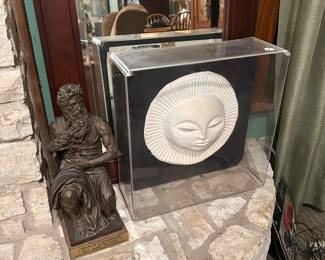 Bronze statue of Moses.  Original artwork.